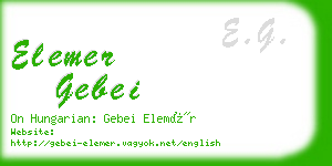 elemer gebei business card